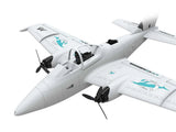 AtomRC Beluga FPV aircraft with open canopy revealing internal electronics and mounting points