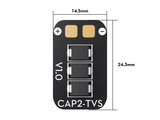 Flywoo CAP2-TVS ESC power filter dimensions 14.5mm x 24.3mm