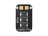 Black Flywoo CAP2-TVS PCB with V1.0 label and terminal pads