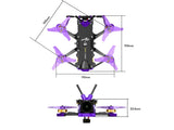 Technical diagram of Flywoo Firefly 20 Pro drone dimensions and specs