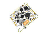 Isometric view of compact Flywoo Goku F405 HD 3-4S AIO flight controller with gold antenna port