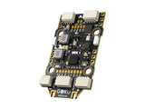 Top view of Flywoo Goku F405 SE PCB showing pin headers and mounting holes