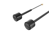 Pair of black Flywoo LDS 5.8GHz FPV antennas with gold SMA connectors and omnidirectional signal