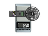 Lightweight Flywoo QuickCool VTX fan weighing 145g on scale