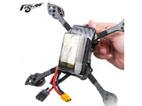 LiPo battery secured to drone frame with Flywoo sticky pad