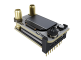 ImmersionRC rapidFIRE analog video receiver module with silver metal casing and gold antenna connectors