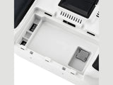 Close-up of empty battery compartment and SD card slot on white Radiomaster GX15