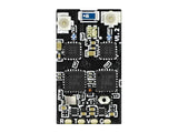 Top view of Sequre ELRS dual SX1281 chip receiver with gold solder pads