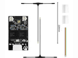 Sequre ELRS 915/868MHz True Diversity Receiver with dual SX1276 chips, T-antenna, and ESP32-PICO-D4