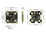 Sequre H743 V2 flight controller dimensions diagram showing 30x30mm mounting