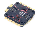 Black Skystars KM65 ESC showing red cutouts and gold terminals