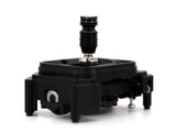 Detailed view of Team Blacksheep black aluminum gimbal serrated crown adjustment knob and matte finish