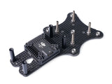 Carbon fiber mounting plate with DJI O4 Air Unit Pro module on itsFPV frame