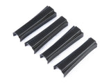 Four black U-shaped plastic strips for itsFPV ERA frame motor mounts