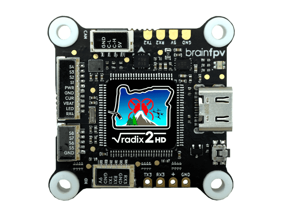 BrainFPV Radix 2 HD 8S H7 Flight Controller defianceRC