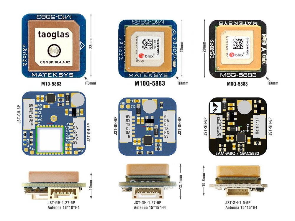 Compass Solution Matek M10Q-5883 GNSS & Compass module – defianceRC
